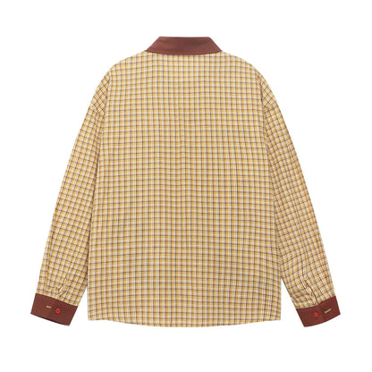 𝔼mbro 𝕊hirt𒉽2025秋冬貓咪刺繡寬鬆襯衫外套S-80