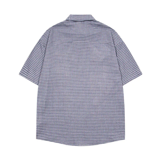 𝔼mbro 𝕊hirt𒉽童趣海綿寶寶系列刺繡短袖襯衫(深藍)