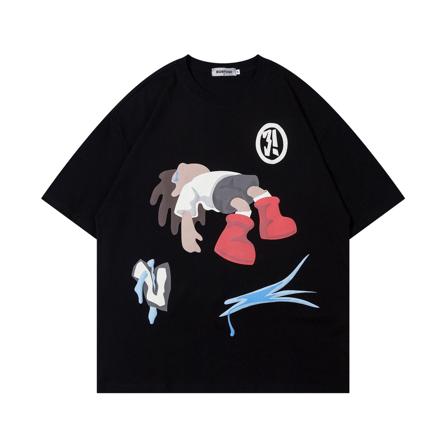 𝕃oose 𝔽it ☞𝟤𝟢𝟤𝟧 ☜夏季新款印花圓領寬版上衣B-5