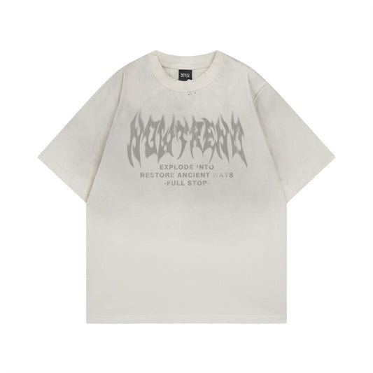 𝕃oose 𝔽it ☞𝟤𝟢𝟤𝟧 ☜美式復古設計感字母圖 男女中性 T-Shirt寬版上衣      NT-224