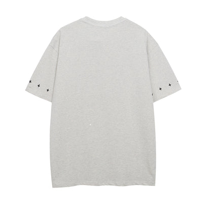 𝕃oose 𝔽it ☞𝟤𝟢𝟤𝟧 ☜美式復古設計感星星圖案男女中性T-Shirt上衣 SY32