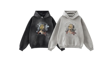 ♛𝔽𝕦𝕤𝕚𝕠𝕟 𝔽𝕠𝕔𝕦𝕤 ♛2025秋冬高磅復古水洗印花帽T B-68