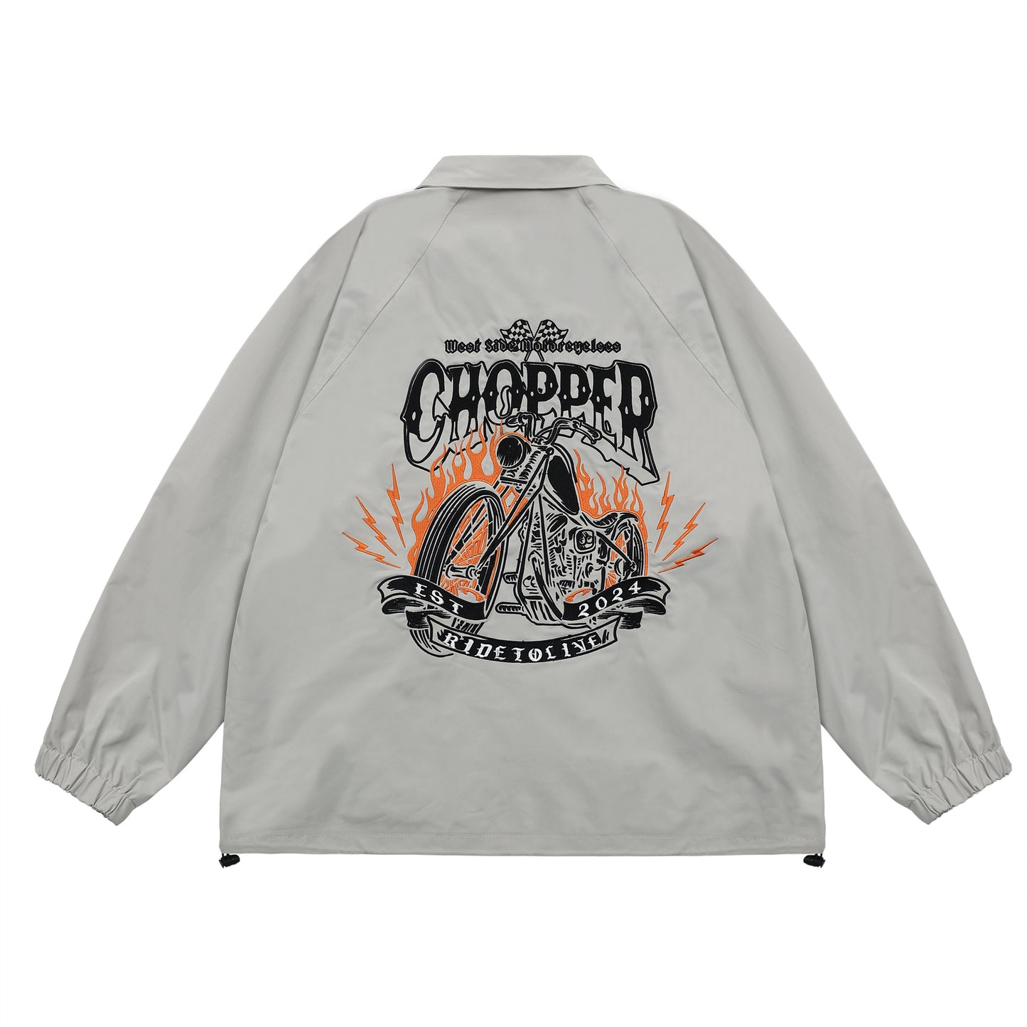 𝔽𝕦𝕤𝕚𝕠𝕟 𝔽𝕠𝕔𝕦𝕤 -ᴄʜɪᴄᴀɴᴏ♠︎悍匪♠︎ 美式複古Chopper機車chicano風格重工萬針全刺繡風衣教練夾克外套WT96