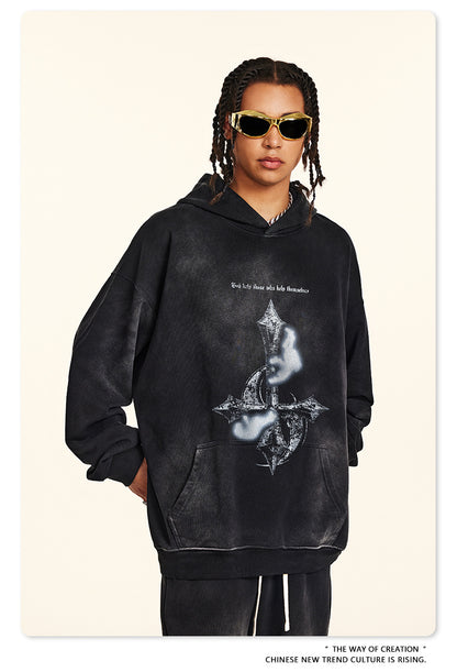 ♛𝔽𝕦𝕤𝕚𝕠𝕟 𝔽𝕠𝕔𝕦𝕤 ♛2025秋冬高磅復古水洗印花帽T 531