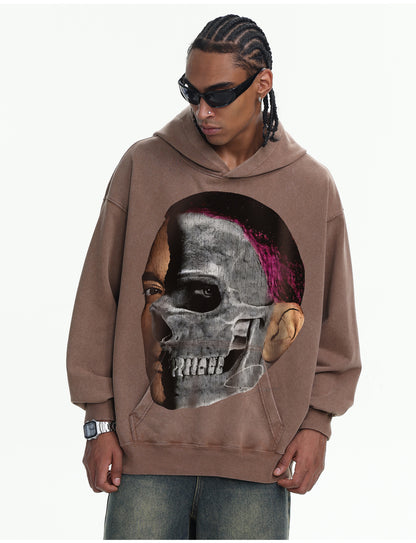 ♛𝔽𝕦𝕤𝕚𝕠𝕟 𝔽𝕠𝕔𝕦𝕤 ♛410G重磅水洗Eminem美式復古連帽大學T  FZ-71