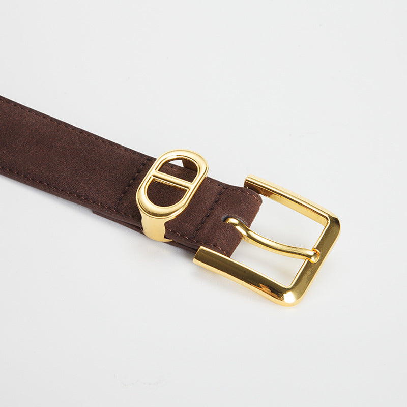 𝗕𝗘𝗟𝗧女款INS風百搭合金扣牛皮腰帶款 12