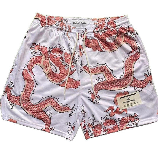 🔆𝔽𝕦𝕤𝕚𝕠𝕟 ☀ 𝔽𝕠𝕔𝕦𝕤 🔆 美式潮牌RRY短褲男女款夏季休閒寬鬆大碼網眼夏季速乾四分籃球褲