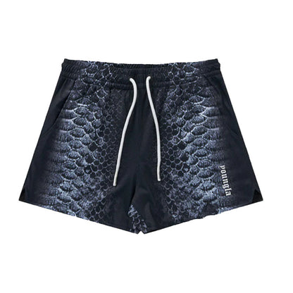 🔆𝔽𝕦𝕤𝕚𝕠𝕟 ☀ 𝔽𝕠𝕔𝕦𝕤 🔆 美式YOUNG蟒纹健身短褲男款夏季網眼速乾户外運動跑步訓練沙灘短褲