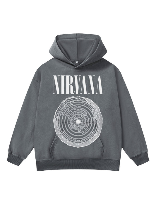 ♛𝔽𝕦𝕤𝕚𝕠𝕟 𝔽𝕠𝕔𝕦𝕤 ♛410G重磅水洗美式復古落肩連帽大學T  FZ-09