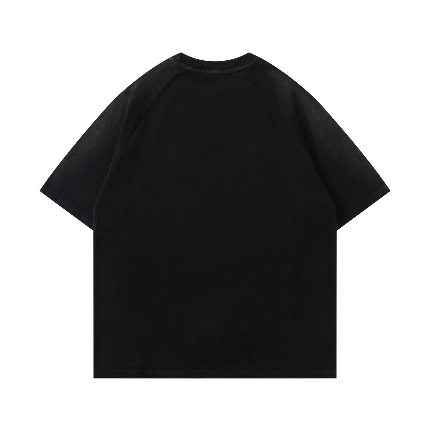 𝕃oose 𝔽it ☞𝟤𝟢𝟤𝟧 ☜美式復古拼接鉚釘圓領男女中性 T-Shirt寬版上衣J-5