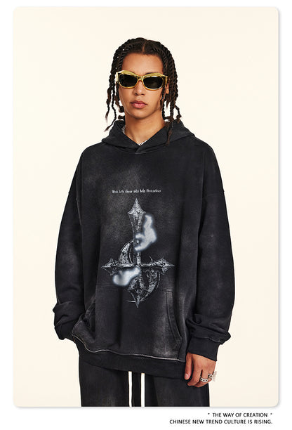 ♛𝔽𝕦𝕤𝕚𝕠𝕟 𝔽𝕠𝕔𝕦𝕤 ♛2025秋冬高磅復古水洗印花帽T 531