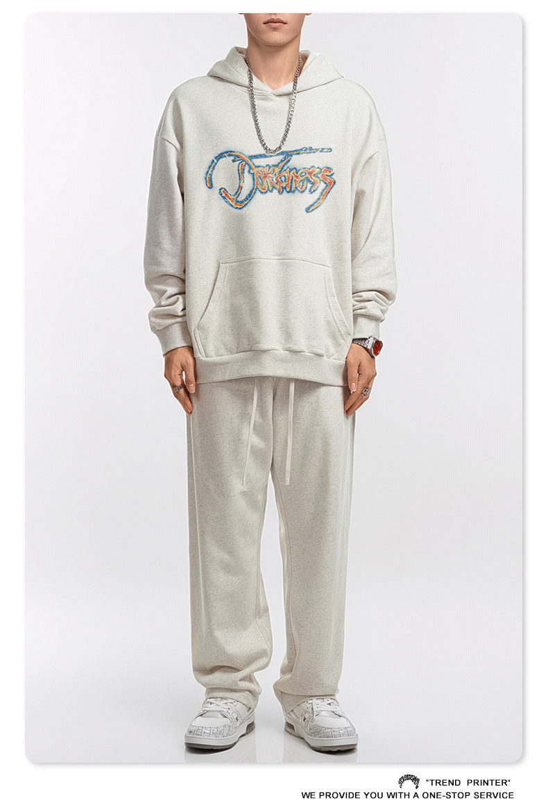 ♛𝔽𝕦𝕤𝕚𝕠𝕟 𝔽𝕠𝕔𝕦𝕤 ♛2025秋冬高磅水洗印花寬鬆落肩帽T 507