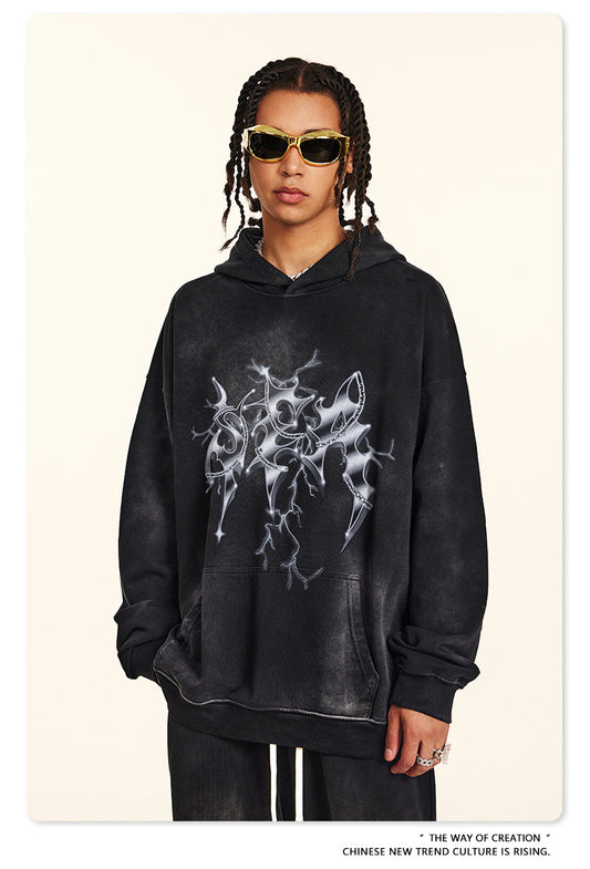 ♛𝔽𝕦𝕤𝕚𝕠𝕟 𝔽𝕠𝕔𝕦𝕤 ♛2025秋冬高磅復古水洗印花帽T 514