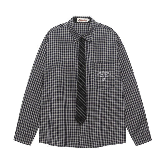 𝔼mbro 𝕊hirt𒉽2025秋冬領帶系列簡約襯衫外套IN-28