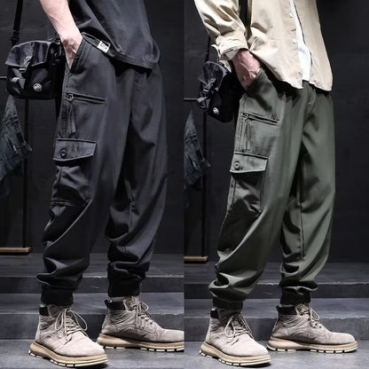 𖥟 𝔽𝕦𝕤𝕚𝕠𝕟 𝔽𝕠𝕔𝕦𝕤 ▓ 𝖜𝖔𝖗𝖐 𝖈𝖑𝖔𝖙𝖍𝖊𝖘 𖢘男士工裝褲夏季薄款ins潮牌寬鬆休閒褲時尚痞帥束腳褲 D-16