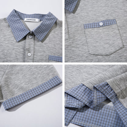 𝕃oose 𝔽it ☞𝟤𝟢𝟤𝟧 ☜美式復古假兩件翻領寬版上衣B-30