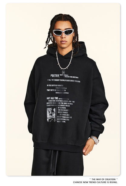 ♛𝔽𝕦𝕤𝕚𝕠𝕟 𝔽𝕠𝕔𝕦𝕤 ♛2025秋冬重磅復古水洗印花帽T B-45