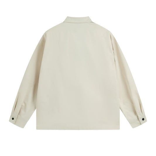 𝔼mbro 𝕊hirt𒉽秋冬長袖復古印花寬鬆襯衫NT-90