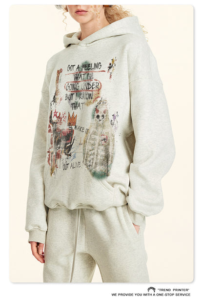 ♛𝔽𝕦𝕤𝕚𝕠𝕟 𝔽𝕠𝕔𝕦𝕤 ♛2025秋冬重磅復古水洗印花帽T B-87