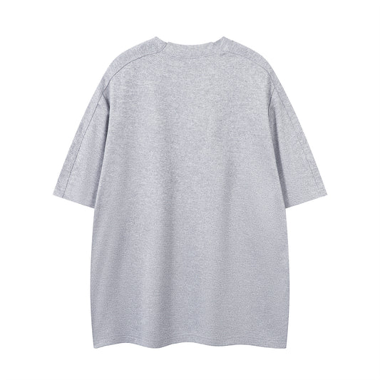 𝕃oose 𝔽it ☞𝟤𝟢𝟤𝟧 ☜美式復古設計感風格半拉鍊男女中性 T-Shirt寬版上衣 B16