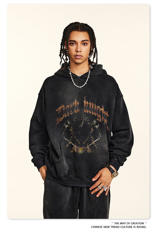 ♛𝔽𝕦𝕤𝕚𝕠𝕟 𝔽𝕠𝕔𝕦𝕤 ♛2025秋冬高磅復古水洗印花帽T B-23