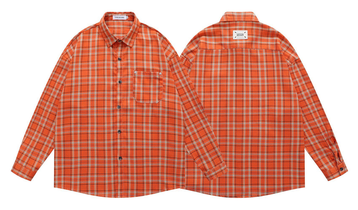 𝔼mbro 𝕊hirt𒉽2025秋冬簡約格子襯衫外套Y-96