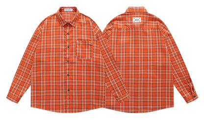 𝔼mbro 𝕊hirt𒉽2025秋冬簡約格子襯衫外套Y-96