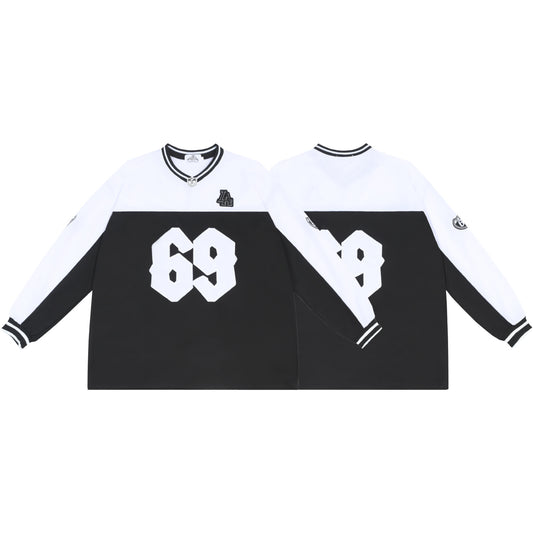 𝔽𝕦𝕤𝕚𝕠𝕟 𝔽𝕠𝕔𝕦𝕤-ᴄʜɪᴄᴀɴᴏ♠︎悍匪♠︎ 球衣拼色嘻哈chicano墨西哥風格外搭衫嘻哈風 GL07