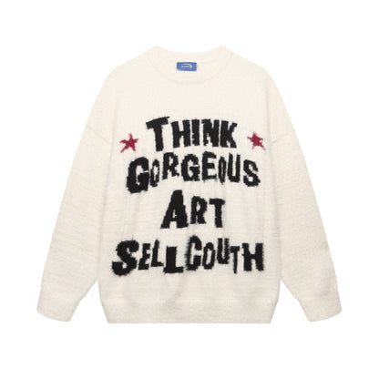 ⓀⓃⒾⓉ𒉽2025秋冬字母風格圓領針織 K-26