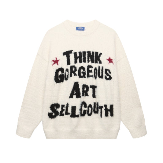 ⓀⓃⒾⓉ𒉽2025秋冬字母風格圓領針織 K-26