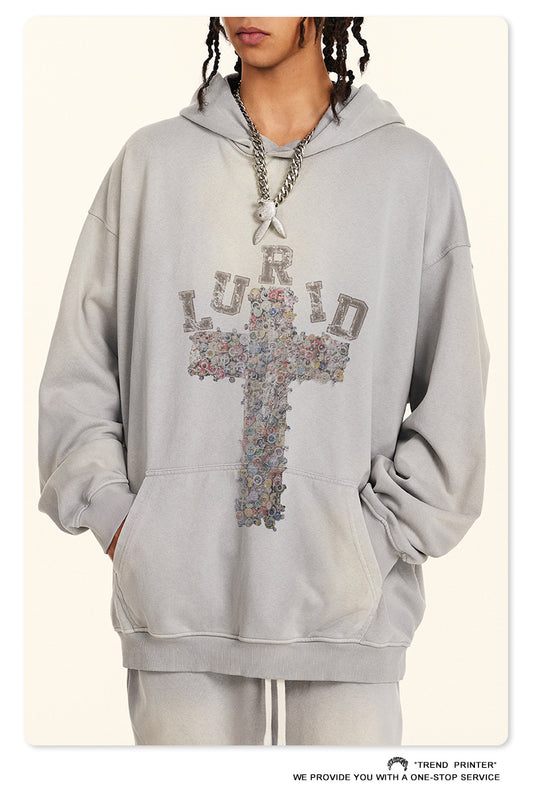 ♛𝔽𝕦𝕤𝕚𝕠𝕟 𝔽𝕠𝕔𝕦𝕤 ♛2025秋冬高磅復古水洗印花帽T 525