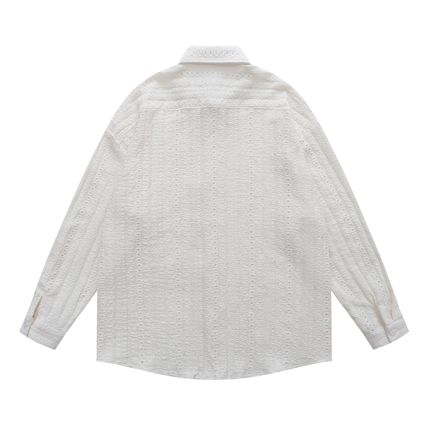 𝔼mbro 𝕊hirt𒉽2025秋冬卡通簍空條紋襯衫外套Y-91