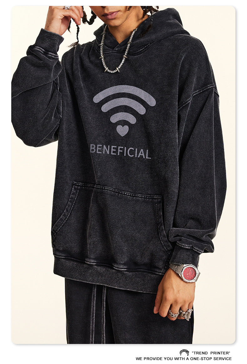 ♛𝔽𝕦𝕤𝕚𝕠𝕟 𝔽𝕠𝕔𝕦𝕤 ♛2025秋冬高磅復古水洗印花帽T 5-67