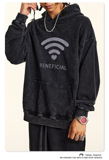 ♛𝔽𝕦𝕤𝕚𝕠𝕟 𝔽𝕠𝕔𝕦𝕤 ♛2025秋冬高磅復古水洗印花帽T 5-67