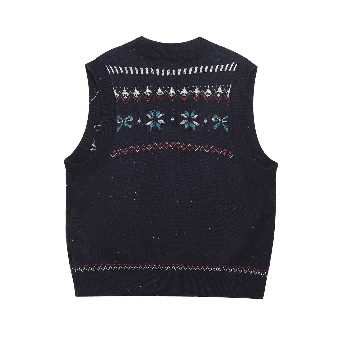 ⓀⓃⒾⓉ𒉽2025秋冬復古疊穿V領針織背心IN-23