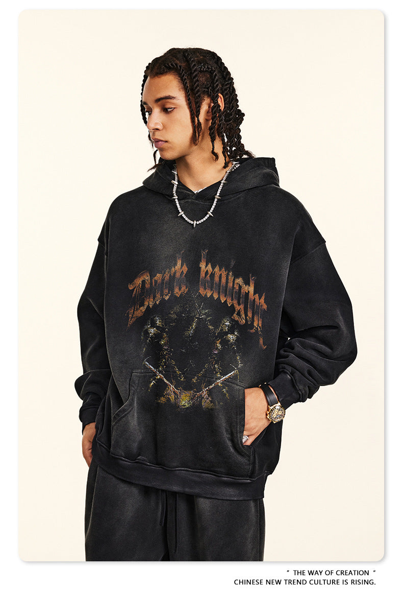 ♛𝔽𝕦𝕤𝕚𝕠𝕟 𝔽𝕠𝕔𝕦𝕤 ♛2025秋冬高磅復古水洗印花帽T B-23