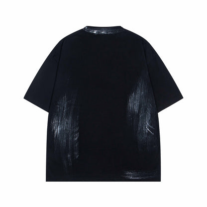 𝕃oose 𝔽it ☞𝟤𝟢𝟤𝟧 ☜美式復古卡通印花圓領男女中性 T-Shirt寬版上衣IN-3