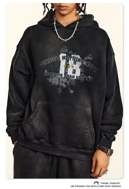 ♛𝔽𝕦𝕤𝕚𝕠𝕟 𝔽𝕠𝕔𝕦𝕤 ♛2025秋冬高磅復古水洗印花帽T B-36