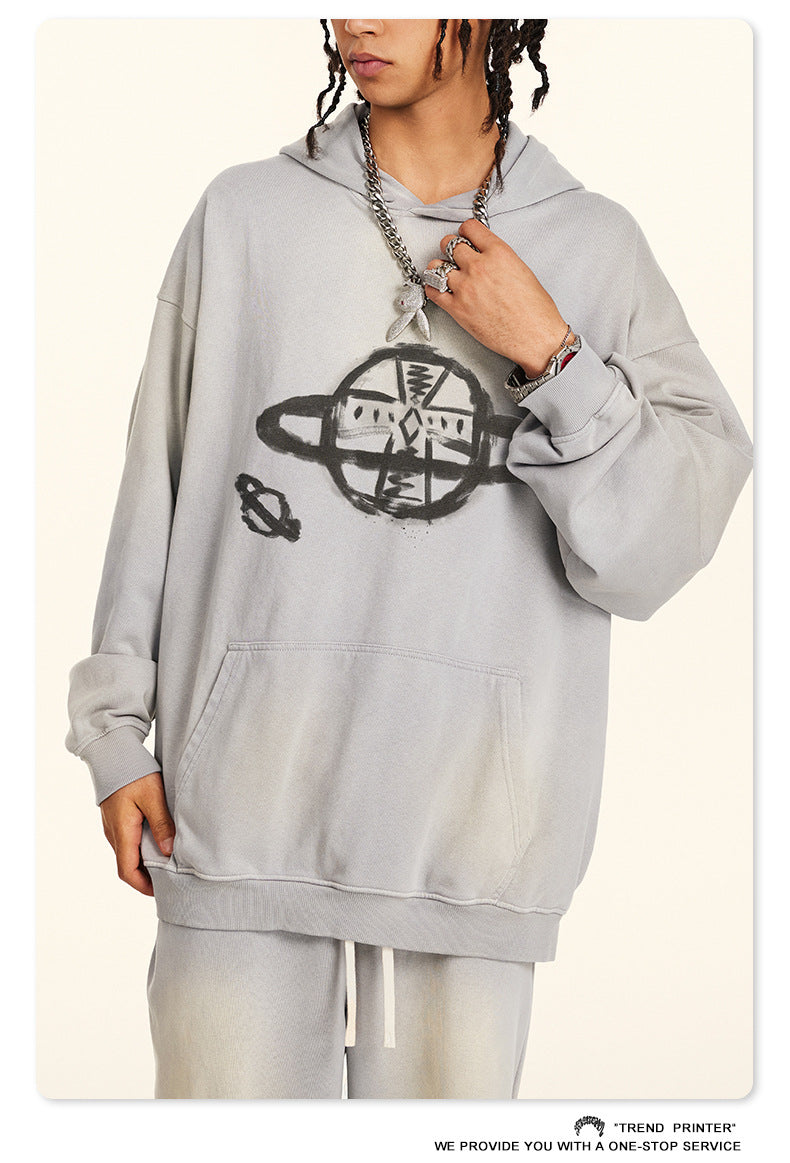 ♛𝔽𝕦𝕤𝕚𝕠𝕟 𝔽𝕠𝕔𝕦𝕤 ♛2025秋冬高磅復古水洗印花帽T  574