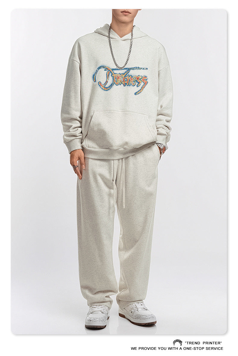 ♛𝔽𝕦𝕤𝕚𝕠𝕟 𝔽𝕠𝕔𝕦𝕤 ♛2025秋冬高磅水洗印花寬鬆落肩帽T 507