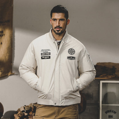 snɔoɟ uoı̣snɟ - 短款羽绒服冬季防風防水保暖美式飛行員夾克外套 FG-245