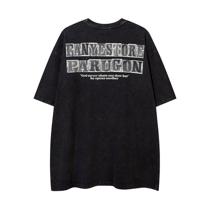 𝕃oose 𝔽it ☞𝟤𝟢𝟤𝟧 ☜美式復古杜賓犬圖案男女中性T-Shirt上衣 FY24