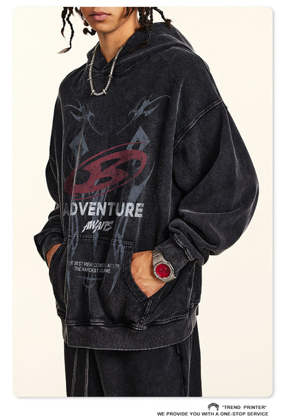 ♛𝔽𝕦𝕤𝕚𝕠𝕟 𝔽𝕠𝕔𝕦𝕤 ♛2025秋冬高磅復古水洗印花帽T B-88