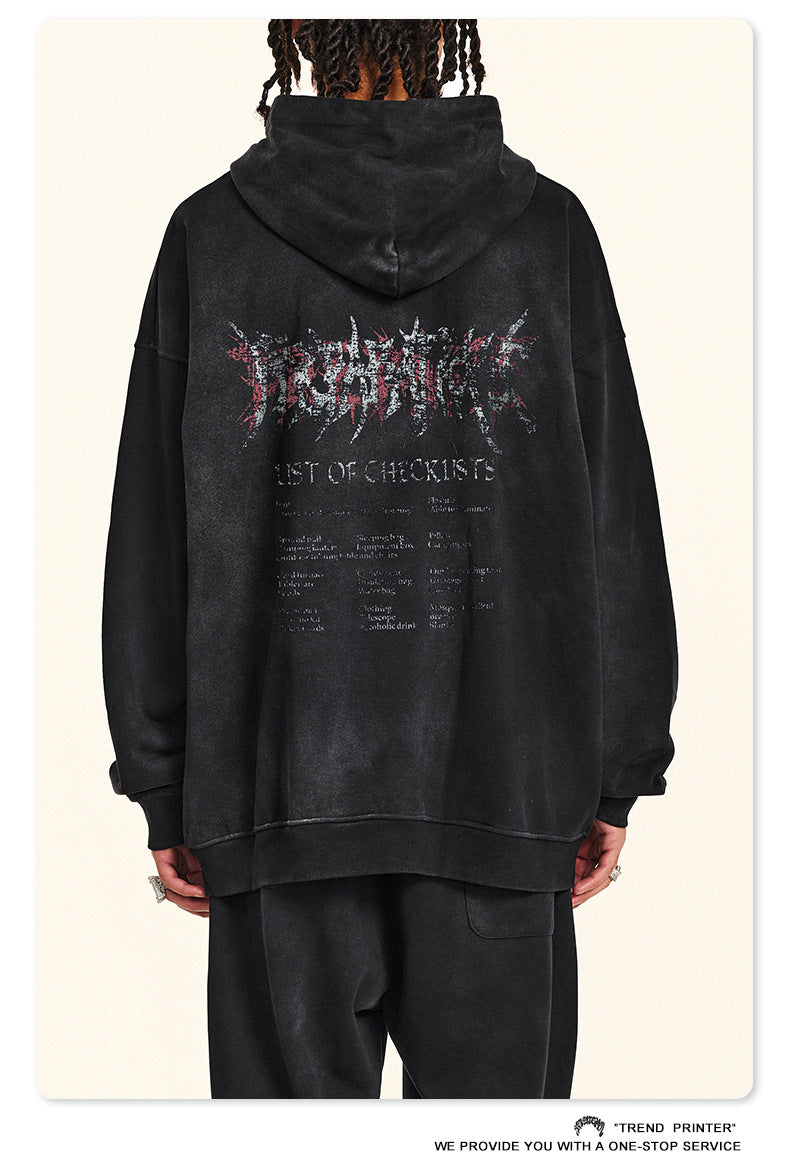 ♛𝔽𝕦𝕤𝕚𝕠𝕟 𝔽𝕠𝕔𝕦𝕤 ♛2025秋冬高磅復古水洗印花帽T 551