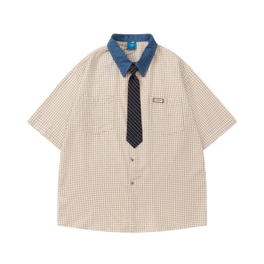 𝕃oose 𝔽it ☞𝟤𝟢𝟤𝟧 ☜領帶系列百搭休閒寬鬆襯衫P-30