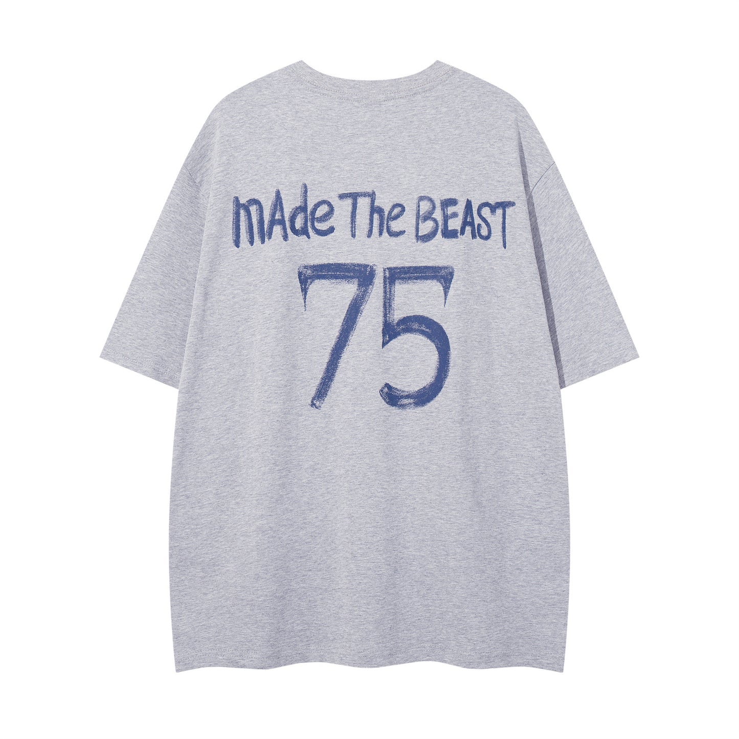 𝕃oose 𝔽it ☞𝟤𝟢𝟤𝟧 ☜美式復古字母MADEl 印花圓領男女中性 T-Shirt寬版上衣 	 A-815