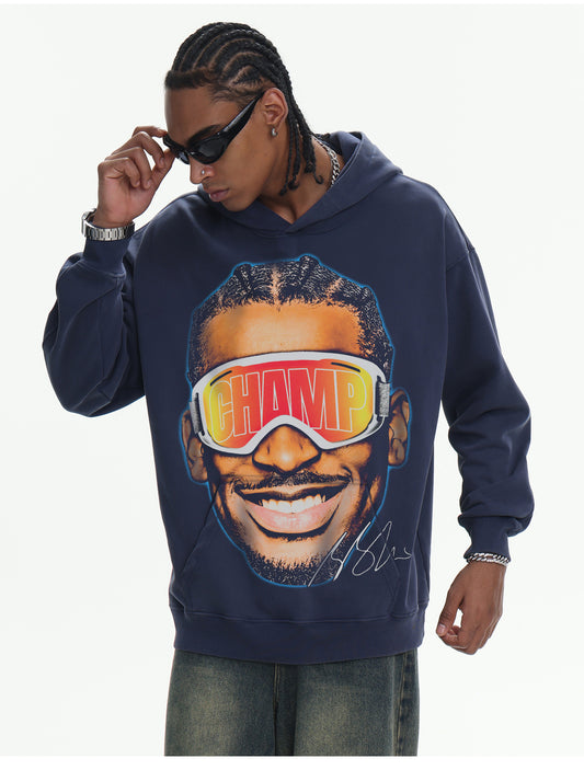 ♛𝔽𝕦𝕤𝕚𝕠𝕟 𝔽𝕠𝕔𝕦𝕤 ♛410G重磅水洗美式復古連帽大學T  FZ-87