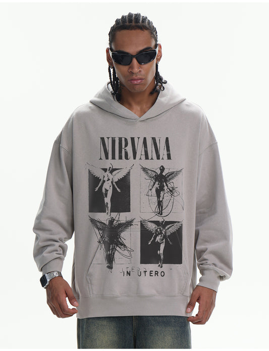 ♛𝔽𝕦𝕤𝕚𝕠𝕟 𝔽𝕠𝕔𝕦𝕤 ♛410G重磅水洗美式復古連帽大學T  FZ-10