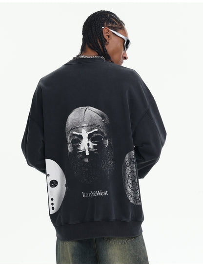 ♛𝔽𝕦𝕤𝕚𝕠𝕟 𝔽𝕠𝕔𝕦𝕤 ♛410G重磅水洗美式復古圓領厚T  GH-70