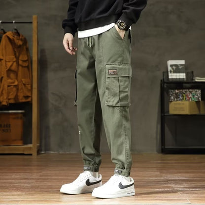 𖥟 𝔽𝕦𝕤𝕚𝕠𝕟 𝔽𝕠𝕔𝕦𝕤 ▓ 𝖜𝖔𝖗𝖐 𝖈𝖑𝖔𝖙𝖍𝖊𝖘 𖢘大碼多口袋工裝褲春秋季新款潮牌ins時尚痞帥束脚休閒褲 D-07